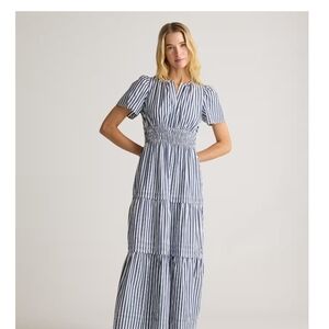 Striped Blue and White Maxi Dress